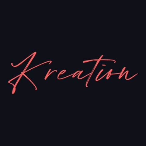 Hand lettered Kreation logotype